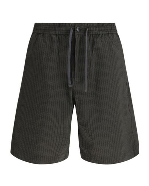 Maison Kitsuné Gray Maison Kitsuné Elasticated Bermuda Shorts for men
