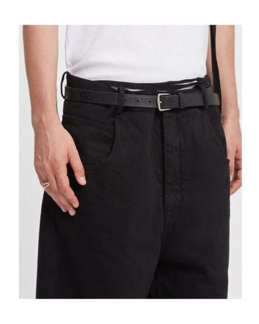 Ann Demeulemeester White Willow Buckle Belt