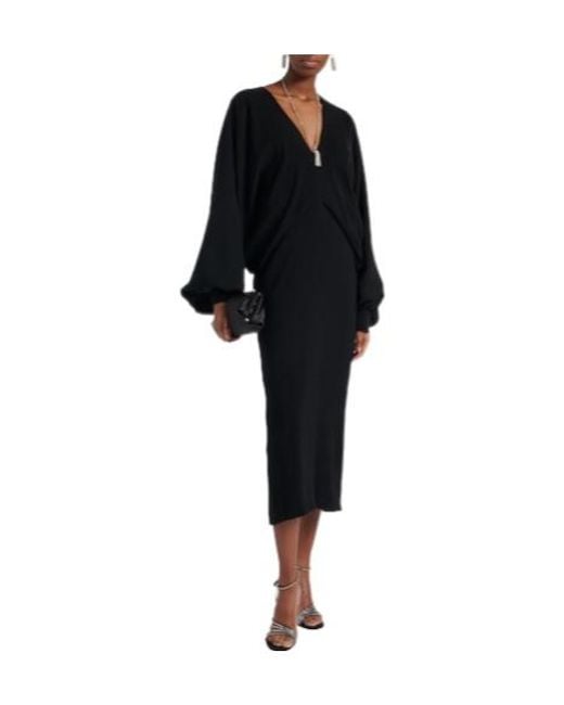 Max Mara Black Comfortable Midi Dress