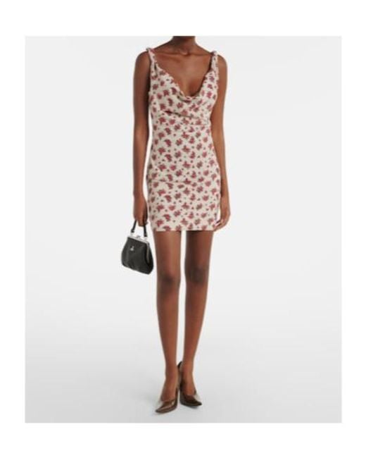 Vivienne Westwood Pink Anna Floral Cotton Jersey Minidress