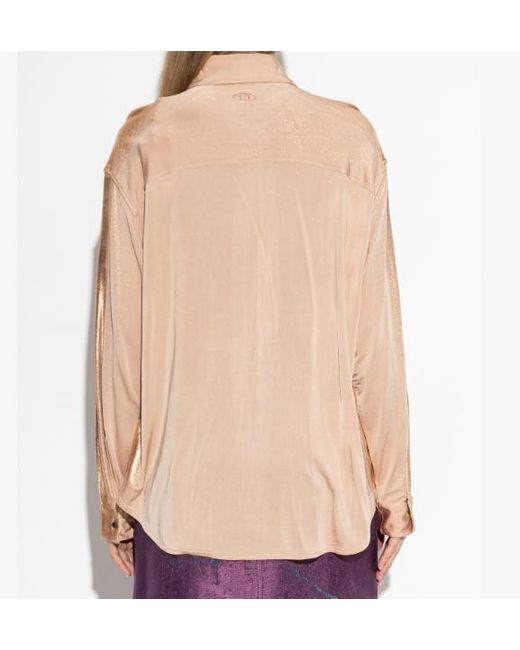 DIESEL Natural Long-Sleeve Buttoned Shirt
