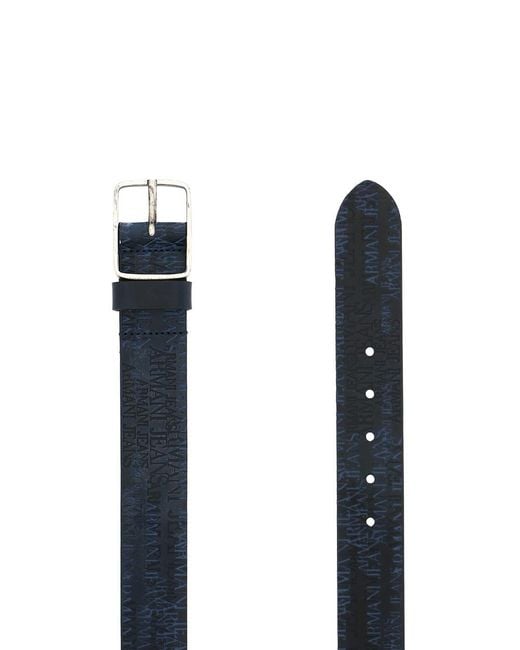 Armani Jeans Blue Logo Belt for men