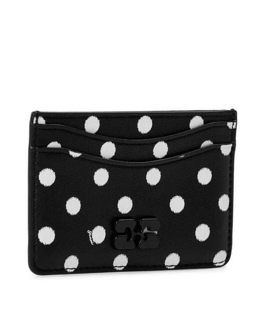Ganni Black Printed Card Holder