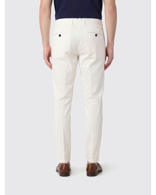 Eleventy Blue Straight-Leg Pleated Pants for men