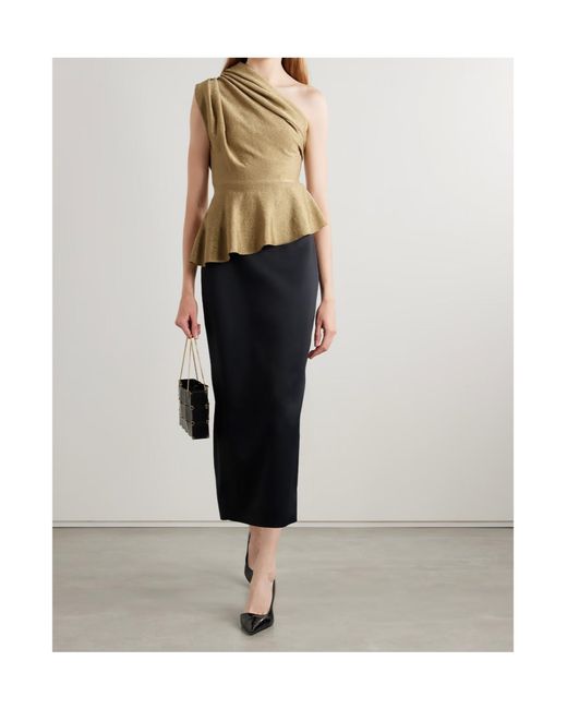 Khaite Green One-Shoulder Top