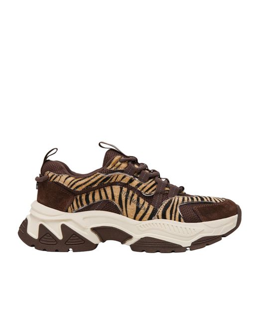 Steve Madden Brown Animates Chunky Trainers