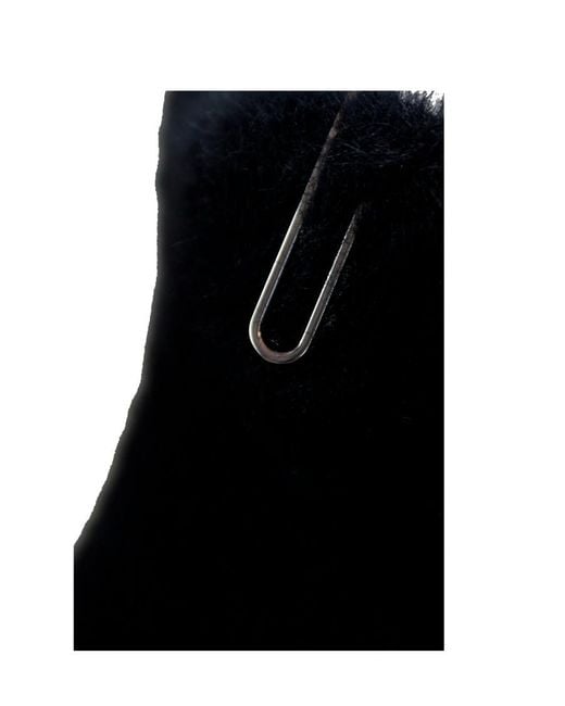 Off-White c/o Virgil Abloh Black Fuzzy Gloves Knitted Mini Dress
