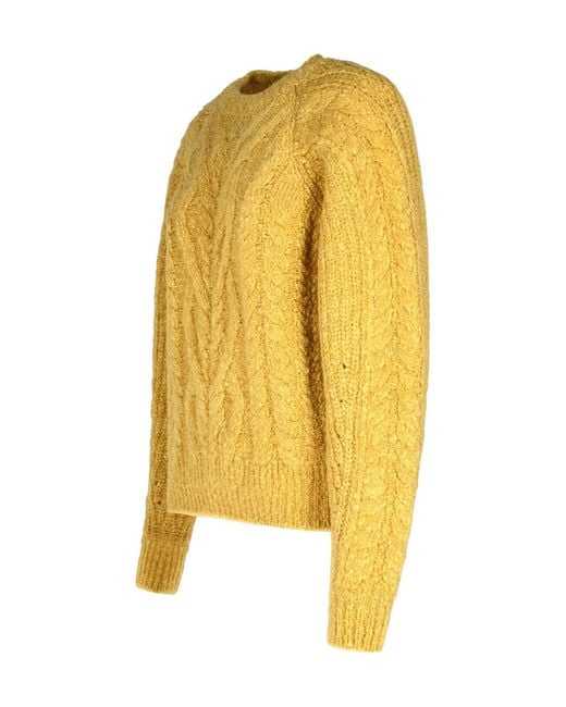 Isabel Marant Yellow Crewneck Long-Sleeved Jumper