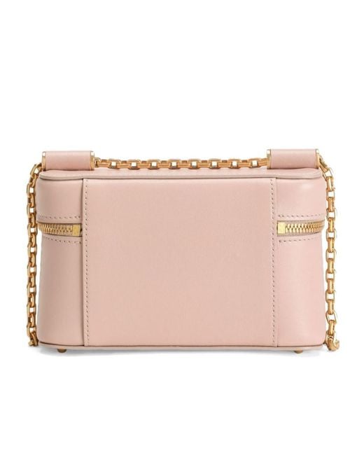 Dolce & Gabbana Pink Sicily Logo Plaque Crossbody Bag