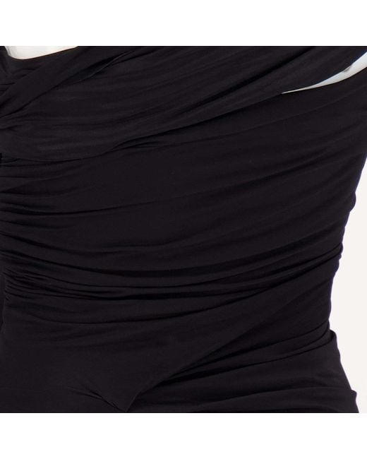 Christopher Esber Black Beach Glass Draped Maxi Dress