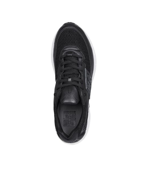 Givenchy Black Panelled Low-Top Sneakers for men