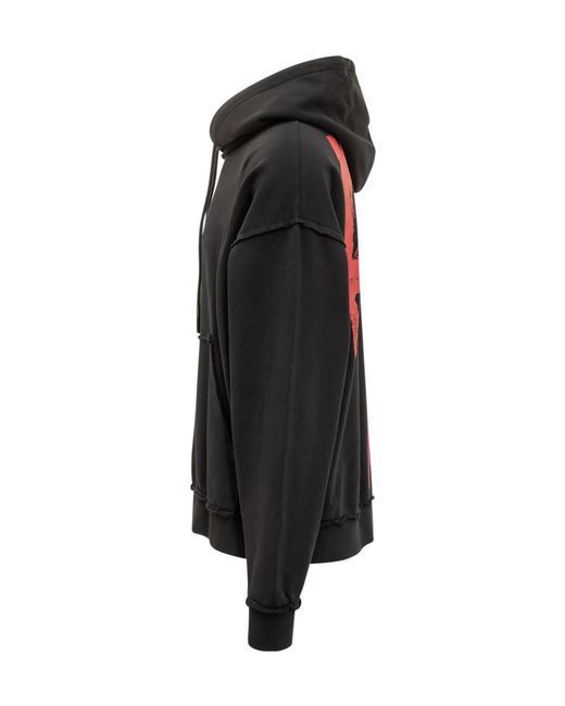 44 Label Group Black Logo Hoodie Sweater for men