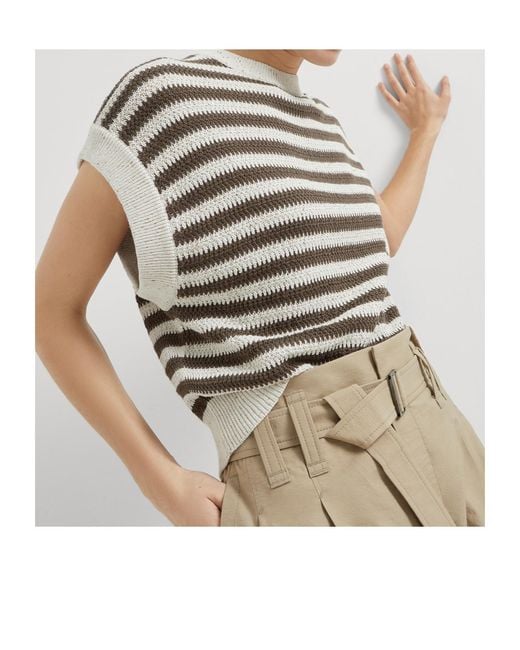 Brunello Cucinelli Gray Dazzling T-Shirt