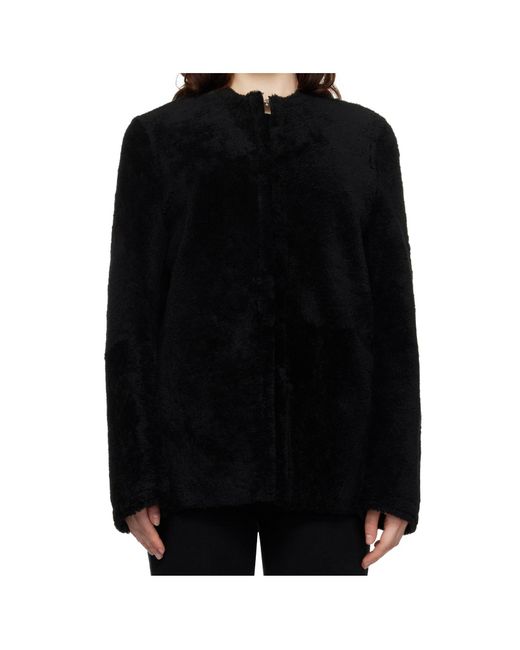 Totême Black Shearling Jacket