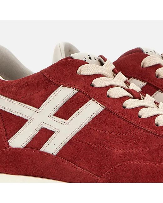 Hogan Red Runner Logo Sneakers