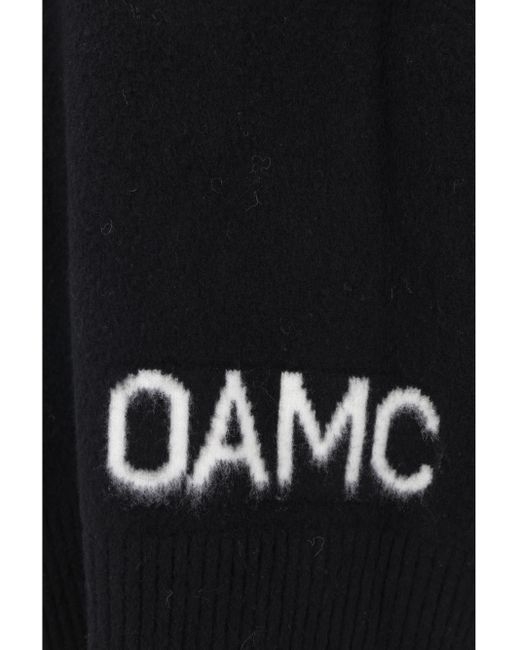 OAMC Blue Logo Intarsia-Knit Crewneck Jumper for men