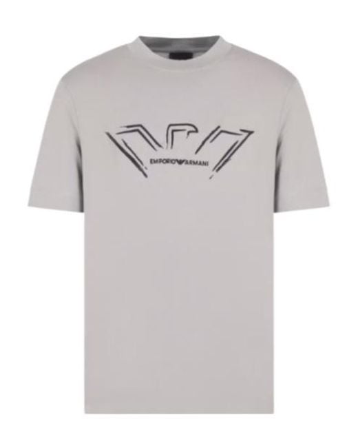 Emporio Armani Gray Short-Sleeved T-Shirt for men