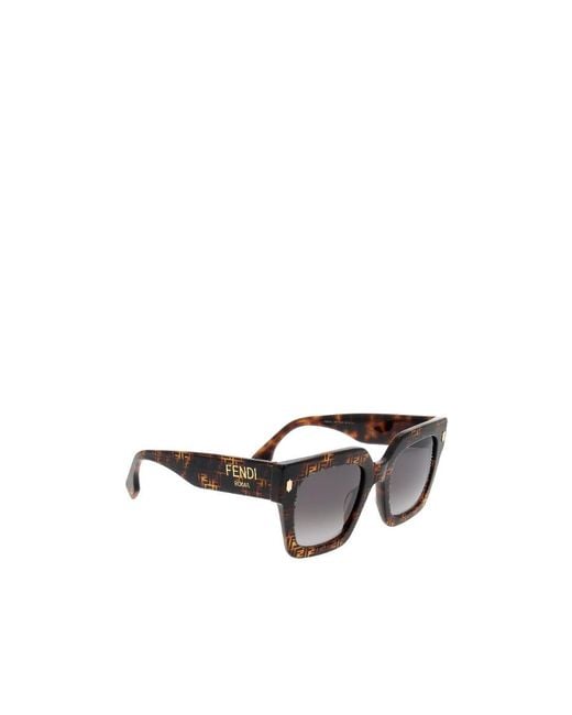 Fendi Multicolor Eyewear Square Frame Sunglasses