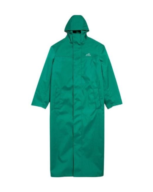 Balenciaga Green Techwear Long Windbreaker for men