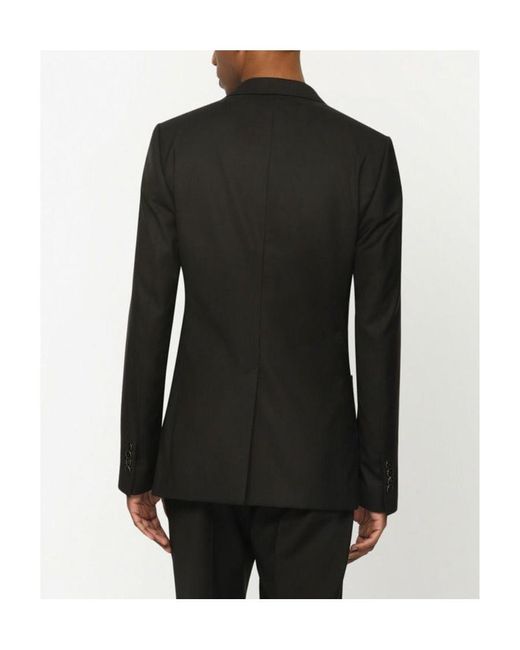 Dolce & Gabbana Black Long-Sleeved Tailored Blazer for men