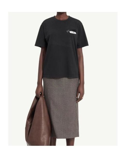 MM6 by Maison Margiela Black Numeric Signature Crewneck T-Shirt