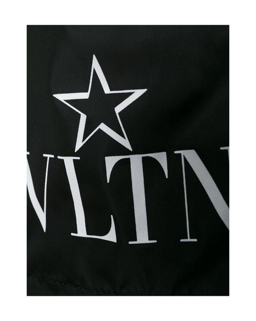 Valentino Black Vltn Star Logo Swim Shorts for men