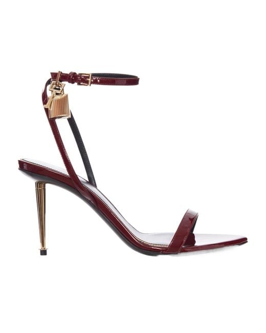 Tom Ford White Round-Toe High-Heeled Sandals