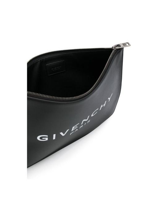 Givenchy Black Large Logo Print Pouch for men