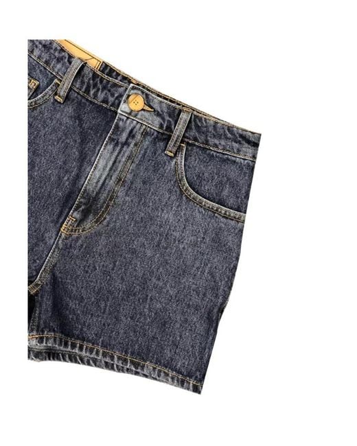 McQ Alexander McQueen Blue Logo Casual Shorts