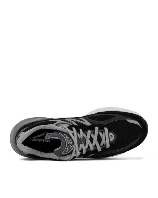 New Balance Black 990V6 Lace-Up Sneakers for men