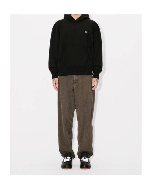KENZO Black Boke Flower 2.0 Embroidered Hoodie for men