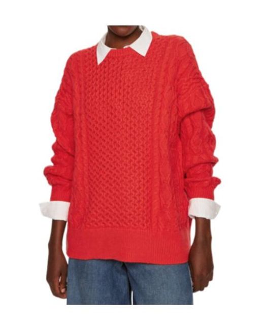 Staud Red Long-Sleeved Sweater