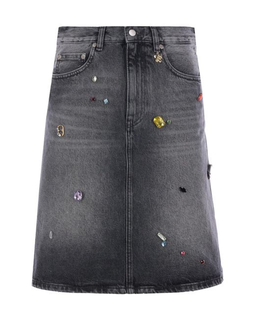 Marc Jacobs Gray Gem A-Line Skirt