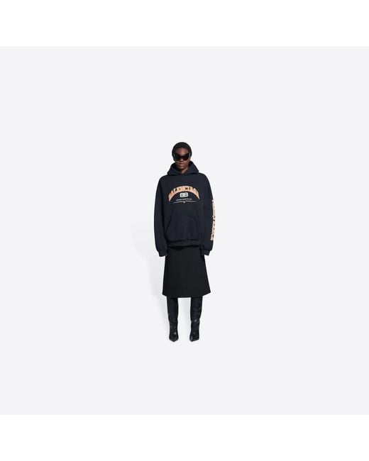 Balenciaga Blue Maison Wide Fit Hoodie for men