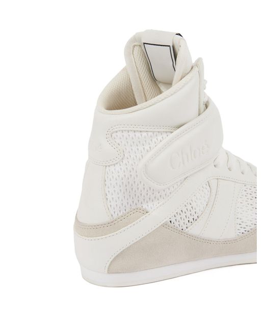Chloé White Chloé Kick High-Top Sneakers