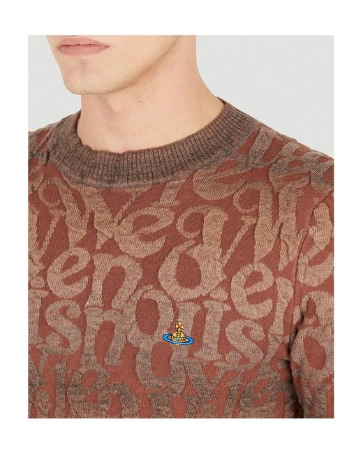 Vivienne Westwood Logo Sweater in Brown for Men | Lyst UK