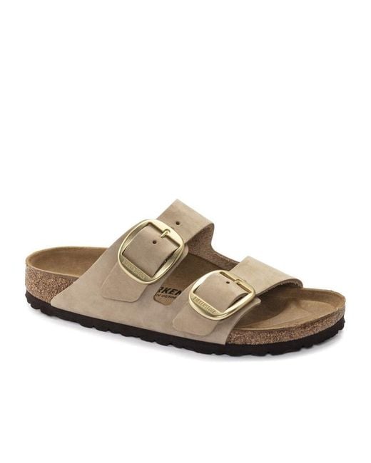 Birkenstock Brown Buckled Slide Sandals