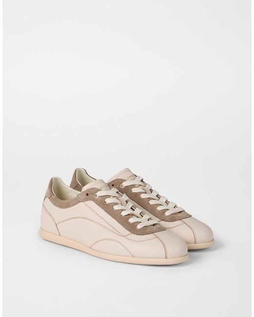 Brunello Cucinelli Pink Panelled Low-Top Sneakers for men