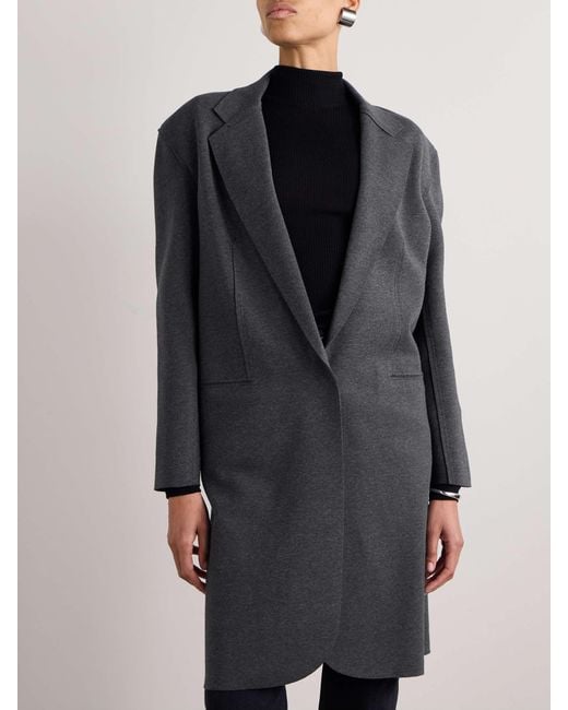 Norma Kamali Gray Long-Sleeved Casual Coat