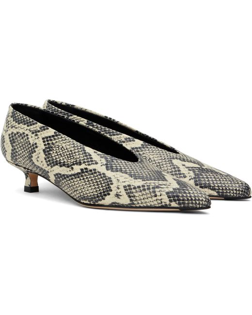 Aeyde Multicolor Embossed Pointed Toe Pumps
