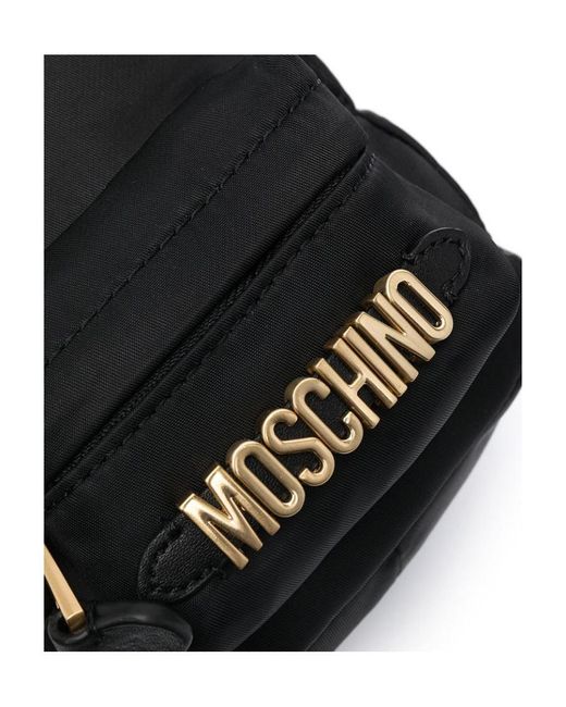 Moschino Black Logo Backpack