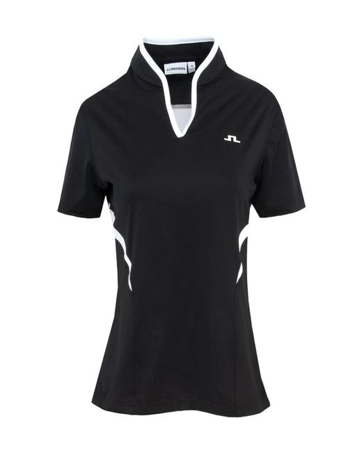 J.Lindeberg Black Short-Sleeved Polo Shirt