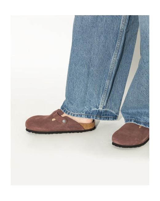 Birkenstock Brown Boston Buckle-Fastening Mules for men