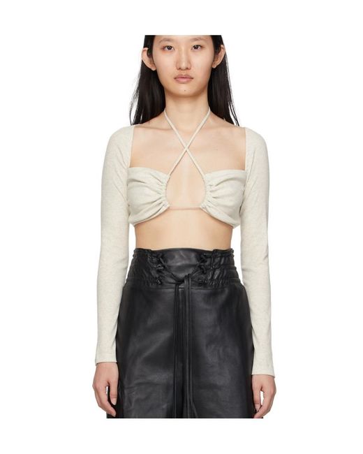 Rosetta Getty Black Halterneck Cropped Top