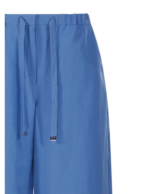 Max Mara Blue 'S Aurora Wide-Leg Pants