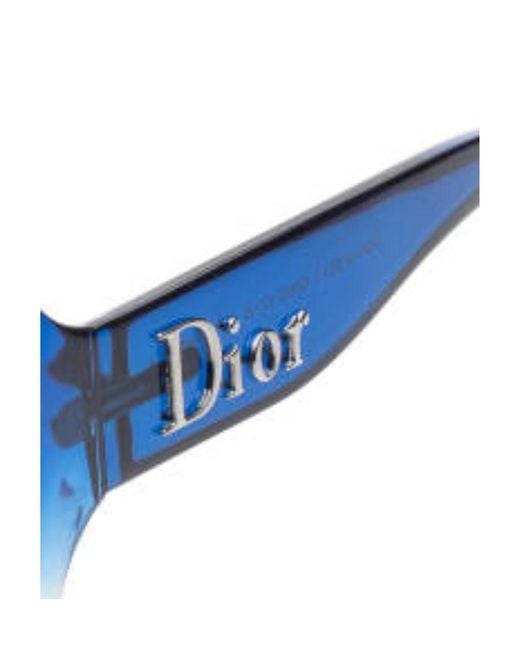 Dior Blue Logo Full-Frame Sunglasses