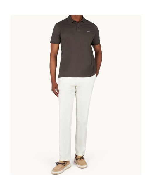 Paul & Shark Gray Logo Embroidered Polo Shirt for men