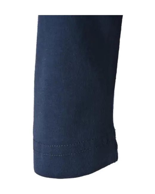 Hydrogen Blue Logo Long-Sleeved T-Shirt for men