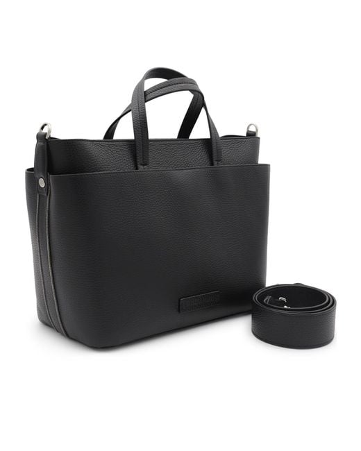 Fabiana Filippi Black Logo Patch Tote Bag