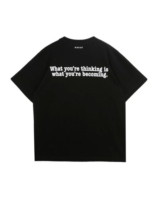 Sacai Black Muhammad Ali T-Shirt for men